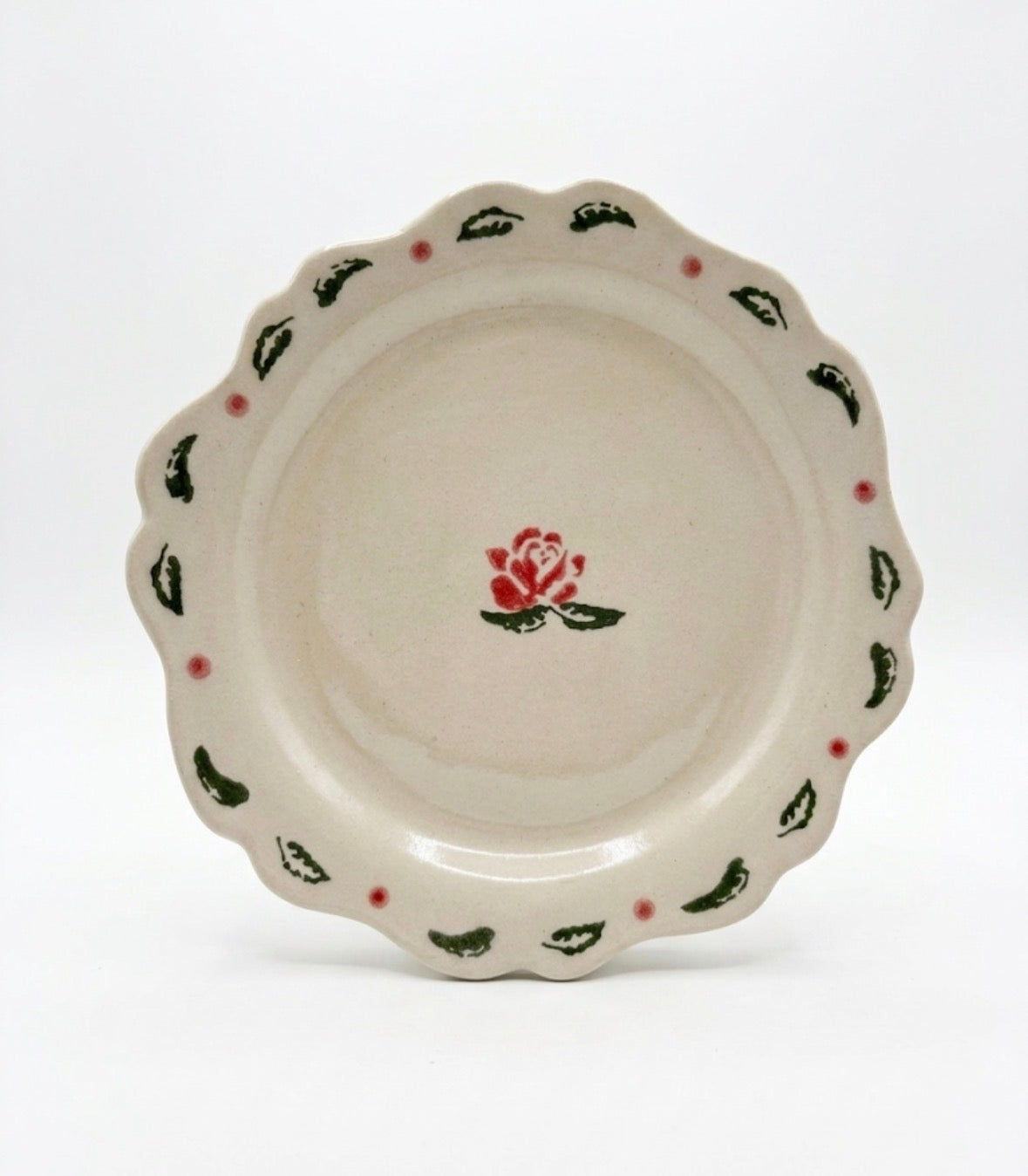 Cottage flower plate