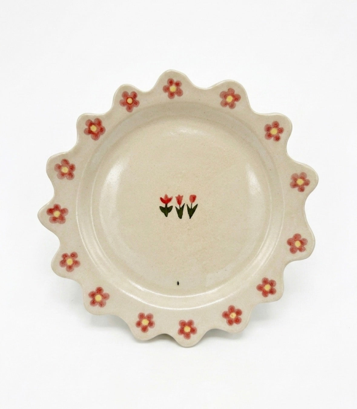 Cottage flower plate