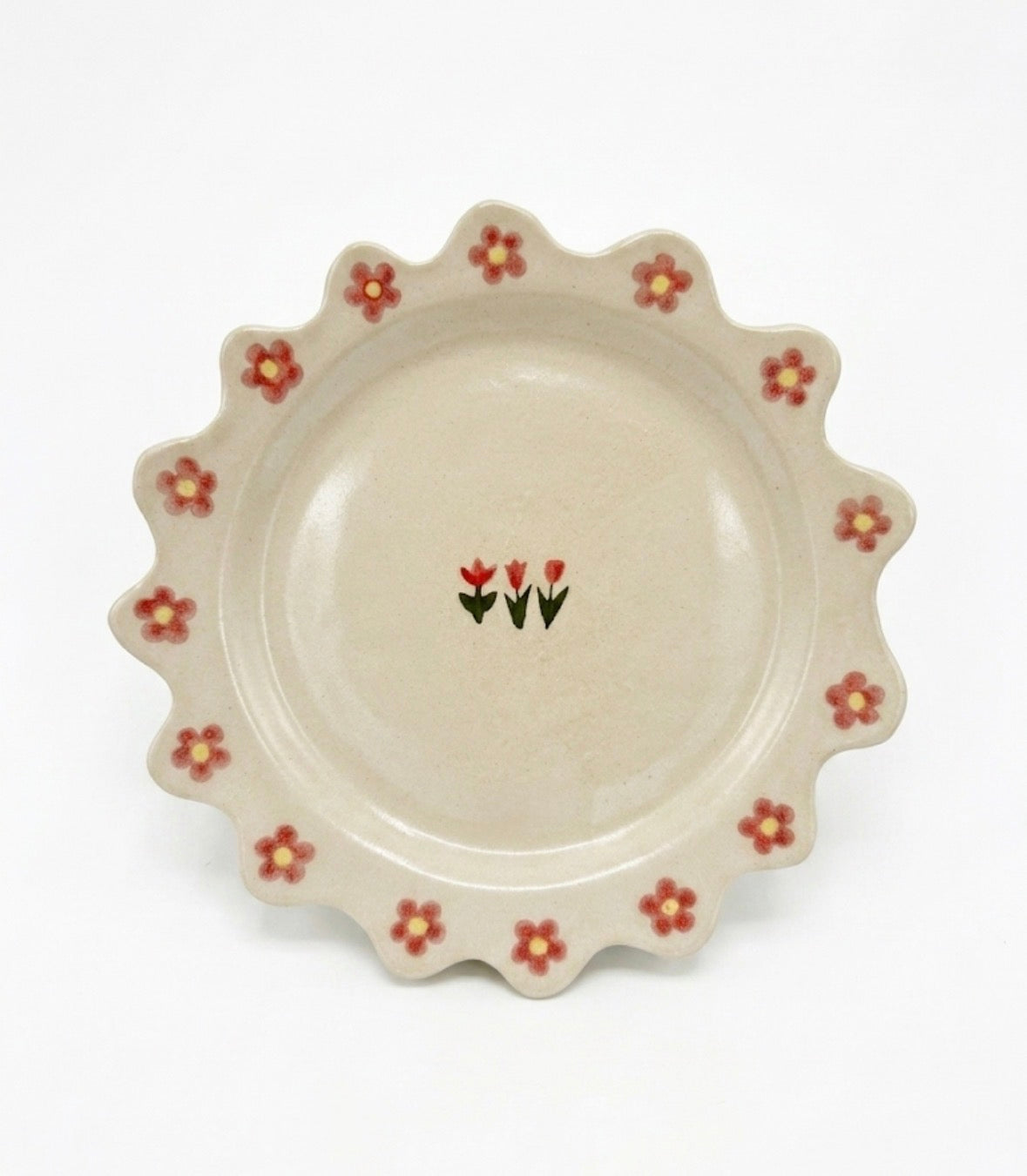 Cottage flower plate