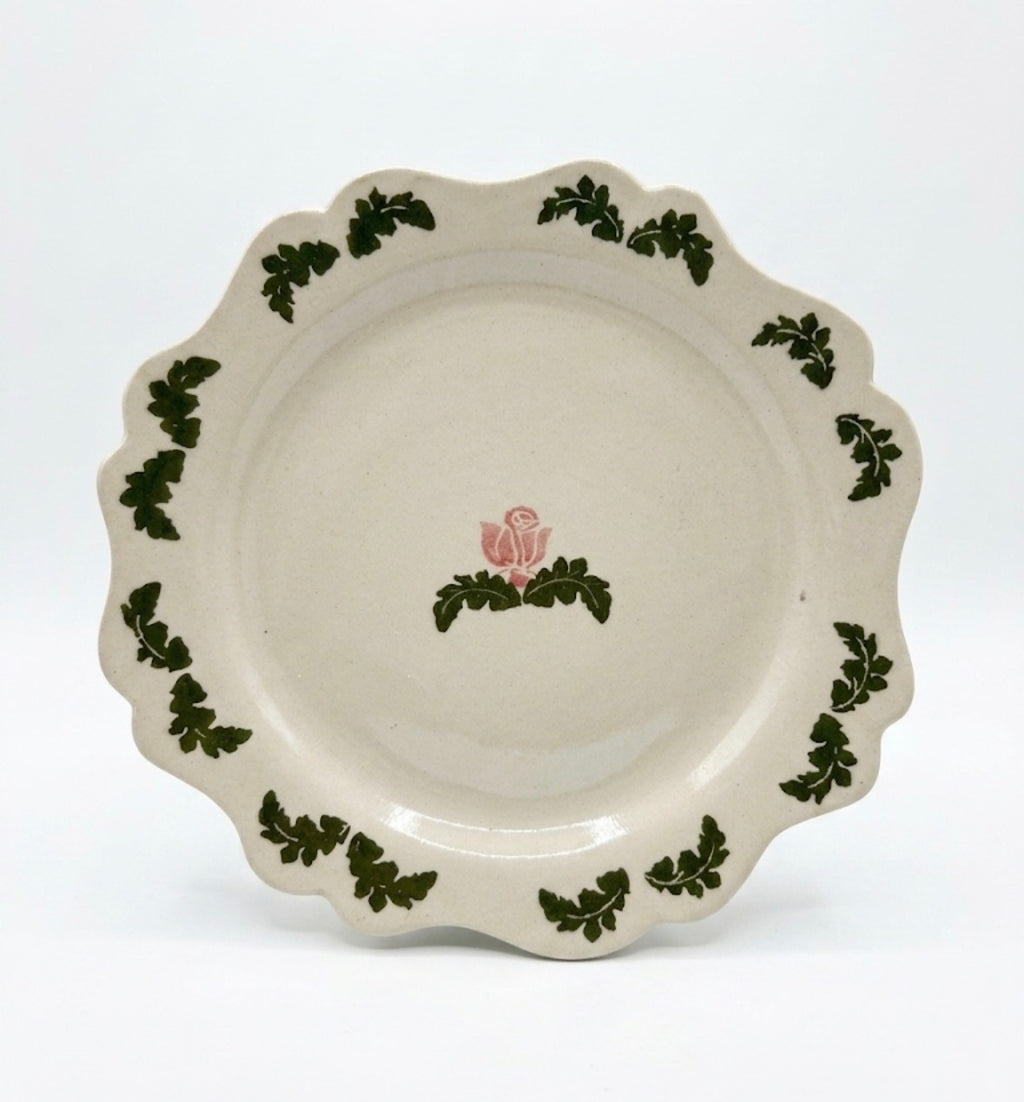 Cottage flower plate