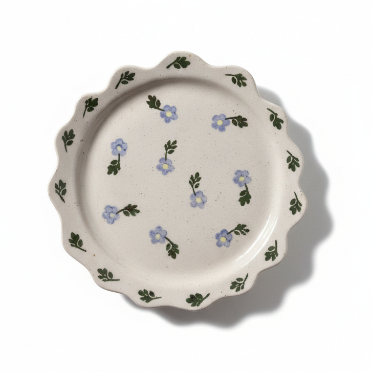 Cottage flower plate