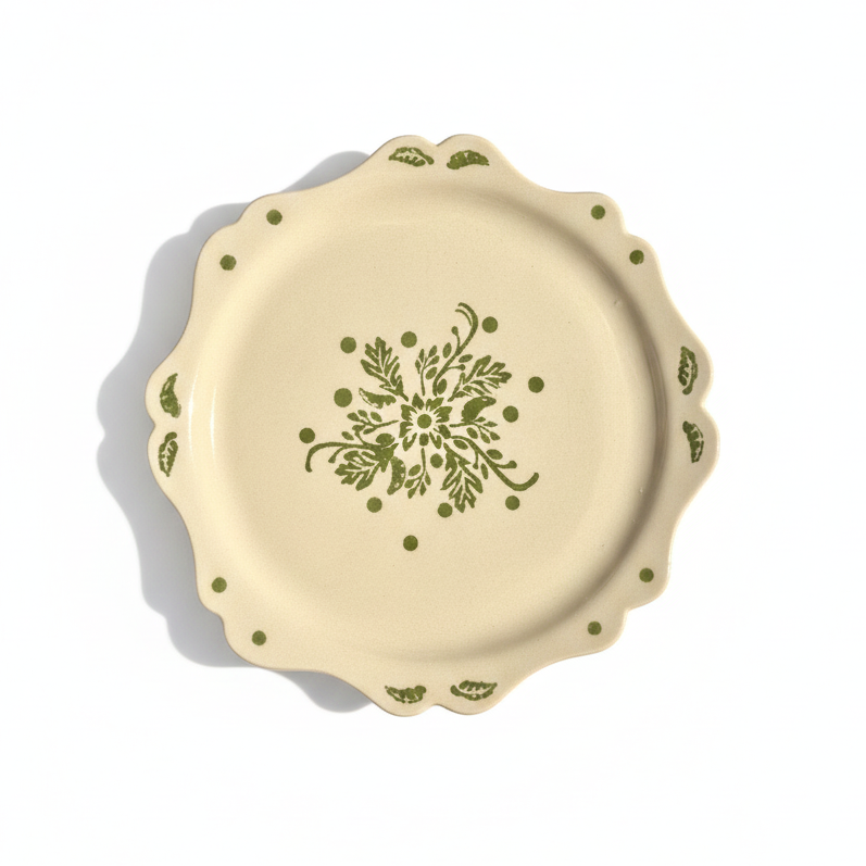 Cottage flower plate