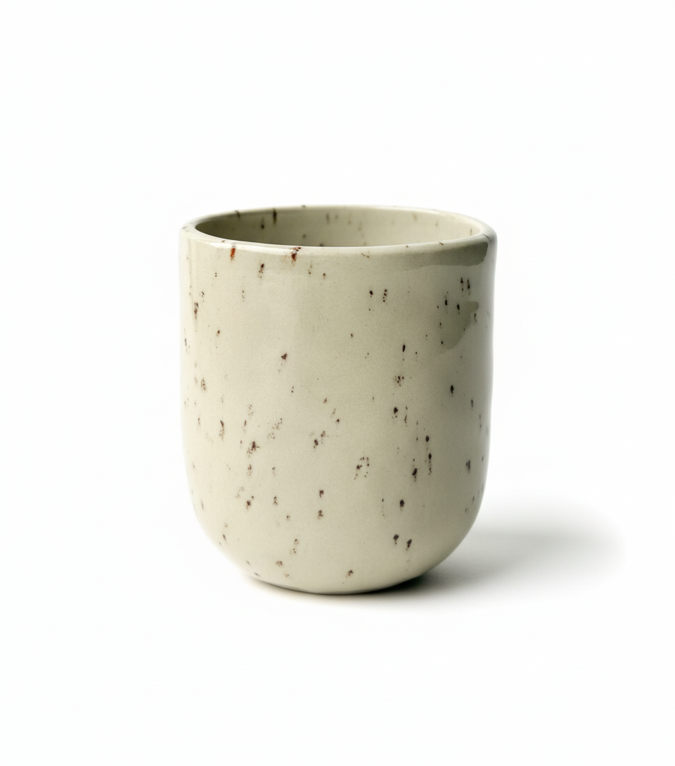 Cup yellow speckled