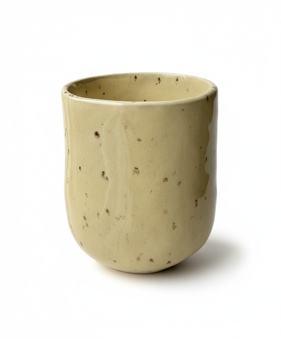 Cup beige speckled