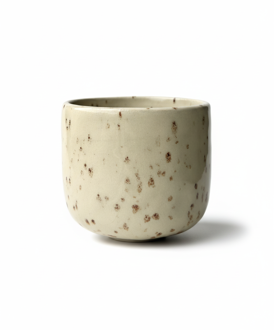 Mini cup beige speckled