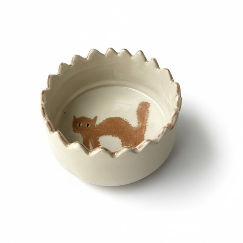 Trinket dish orange cat